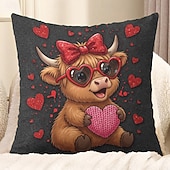 お買い得  枕、挿入物、カバーを投げます-1 個 ベルベット 枕カバー, プリント シンプル カジュアル 方形 伝統的な クラシック