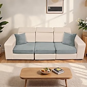 abordables Housse de fauteuil et d'accoudoir de canapé-1/2/3 housses de coussin de canapé en velours argenté élastique uni, style européen, douces et résistantes, idéales pour la décoration et la protection de votre intérieur.