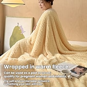 abordables Couvertures et plaids-Couverture d'hiver épaisse et douce en peluche pour salon, chambre, bureau, canapé