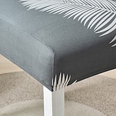 baratos Capa para Cadeira de Jantar-Capa protetora para cadeira de jantar, super ajustável, elástica, removível e lavável, com assento curto, ideal para salas de jantar de hotéis, cerimônias, banquetes e festas de casamento.