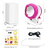 お買い得  30ドルまで下がりました-電動ビーズスピナー、粘土ビーズスピナーキット、USB電源スピンビーズローダー、3針、自動高速ビーズスピナー、省力電動ビーズマシン、ブレスレット、ジュエリー作り