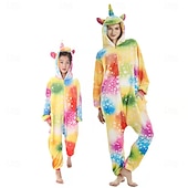 economico Costume da Animale-Pigiama Kigurumi Costume di fantasia Costume tutina Fantasia animale Unicorno Cartone animato Caldo Costume Divertente Comodo Bambini Unisex Ragazzi e Ragazze Natale Halloween Carnevale Feste