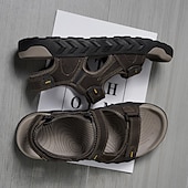 economico Sandali casual-sandali beige da uomo: eleganti calzature da esterno con vestibilità comoda e ad asciugatura rapida, ideali per la spiaggia, l'escursionismo e l'estate