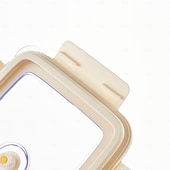 billige Kjøkkenoppbevaring-vakuummatbeholder matvaregodkjent sus304 forseglet matoppbevaringsboks bento lunsjboks for frukt, kjøleskapsikker, lufttett måltidsbeholder (firkantet)