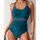 זול רש גארדים One Piece-בגדי ריקוד נשים בגד ים אחיד רשת הגנת UV גמישות גבוהה ללא שרוולים בגדי ים גלישה צלילה שנרקול קיץ