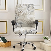 baratos Capa para Cadeira de Jantar-Capa protetora para cadeira de escritório, capa para banqueta, capa para cadeira dobrável com estampa geométrica, capa protetora elástica de poliéster para casa, escritório e sala de estar.