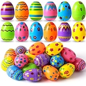 رخيصةأون عيد الفصح-٢٤/٤٨ قطعة من بيض عيد الفصح بنمط ديناصورات، مقاس ٢.٣ بوصة، بيض بلاستيكي فارغ قابل للتعبئة، ألوان زاهية، قشور بيض ملونة، مناسب لألعاب البحث عن بيض عيد الفصح، وتعبئة الحلويات، وتوزيعات الحفلات، وحشو