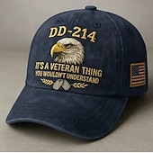 billige U.S 250-årsjubileum-dd-214 veteranhatt for menn, digitaltrykk militær pensjonert caps med hvithodeørn-grafikk, «Det er en veterangreie» avslappet justerbar baseballcaps, hær, marine, luftforsvar, gave til veteraner