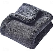 abordables Les serviettes-Serviette de nettoyage auto, serviette en microfibre sans traces pour le lavage de voiture, chiffon tressé ultra-absorbant, idéal pour sécher et polir les véhicules.