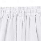 cheap Holiday-Men's Linen Pants Trousers Summer Pants Baggy Pants Beach Pants Drawstring Elastic Waist Solid Color Comfort Breathable Daily Outdoor Beach Vacation Fashion Light Khaki Black Inelastic