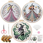 abordables Hasta 30 $-Kit de bordado de brujas