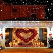 levne Garážové a dveřní bannery-Valentýn gobelín Kryt garážových vrat Velký závěsný láska Srdce Roztomilý 3D Večírek Outdoor Dovolená Střelecké pozadí Yard Bytové dekorace