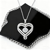 levne Dárkové předměty-Náhrdelník pro mou ženu, náhrdelník z nerezové oceli pro ženy, dřevěná světelná dárková krabička, dárek pro manželku k Dni matek, Valentýnu, výročí svatby, laserem gravírovaný vícevrstvý přívěsek s