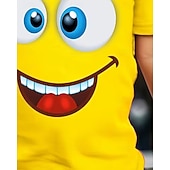 levne Chlapcův 3D vtipný humor-Unisex Chlapecké 3D Grafika Komiks Tričko Košilky Krátký rukáv 3D tisk Léto Jaro Sportovní Módní Šik ven Děti 4-12 let Tričkový Ležérní Denní Venkovní Běžný