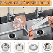 billige Kjøkkenutstyr og -redskap-400 stk. engangsposer til vasken, ultrafine elastiske nettingmatoppsamlere for kjøkkenavløp, anti-tilstoppingsfilternett for rester og hår &amp;Universal passform for avfallsfiltre til vasken