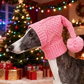お買い得  温熱コレクション-ペットアクセサリー グレイハウンドや他の犬用のペット用ニット帽、寒い季節用の暖かい冬用キャップ、秋冬用の快適でスタイリッシュな犬用ビーニー