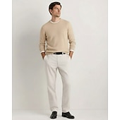 preiswerte Wollpullover für Herren-Hochwertiger Herrenpullover aus reiner Wolle und Kaschmir mit Rundhalsausschnitt, klassischer Strickpullover, weich, warm und atmungsaktiv.