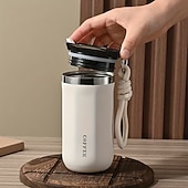 abordables Verres et tasses-Mug isotherme en acier inoxydable de 350 ml et 500 ml – étanche, réutilisable et avec couvercle, convient aux boissons chaudes et froides, cadeau idéal pour hommes et femmes, cadeau parfait pour les