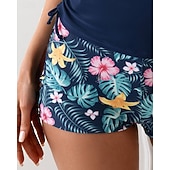 Χαμηλού Κόστους Rash Guards One Pieces-Γυναικεία Προστατευτικά Μαγιό με φλοράλ print Μαγιό Φλοράλ Πολύ Ελαφρύ (UL) Προστασία UV Ελαστικό Κοντομάνικο Μαγιό Σέρφινγκ Ψαροντούφεκο Καλοκαίρι