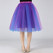 levne spodnička-Fancy kostým Sukénka Tylová sukně Retro 80. léta Dospělé Dámské předvečer Všech svatých Karneval Párty Výkon Oblékněte se