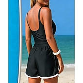 Χαμηλού Κόστους Rash Guards One Pieces-Γυναικεία Μαγιό Ολόσωμα κομμάτια Ψηλόμεσο μαγιό με ρουχισμό Μονόχρωμο Ελαστικό Αμάνικο Μαγιό Σέρφινγκ Ψαροντούφεκο Κολύμβηση Καλοκαίρι