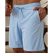 preiswerte Herren Badehosen-Herren Badeshorts Shorts Strandshorts Freizeitshorts Tasche Elastischer Bund Einfach Atmungsaktiv Outdoor Urlaub Alltagskleidung Urlaub Mode Schwarz Weiß Mikroelastisch