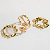 お買い得  ダンス用アクセサリー-サンバアクセサリーズ ボヘミアン ゴールド トーン スタッカブル ブレスレット - マルチレイヤード ワイヤーラップ バングル  チャンキー ジオメトリック チャーム ブレスレット パフォーマンスコスチューム