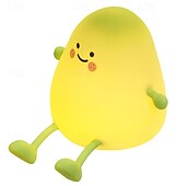 tanie Światła nocne-Miękki silikon mango z funkcją ładowania, lampka nocna z funkcją ładowania, uchwyt na telefon, Boże Narodzenie, Nowy Rok, święta, prezent urodzinowy, dekoracja wnętrz, sypialnia, światło, ładowanie