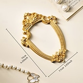 tanie Rzeźby-1 szt. Materiał żywiczny w stylu europejskim, trójwymiarowa, wzorzysta złota rama do dekoracji, dekoracja ścienna DIY, odpowiednia do zdjęć, dekoracja salonu, dekoracja miniaturowego domu