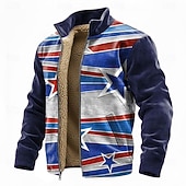  4 luglio 2026 250° Giorno della Memoria Felpa con Cappuccio con Zip e Bandiera Americana per Uomini per Attività Sportive All'aperto