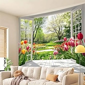 ieftine Wall Tapestries-Tapestry Banners Blanket Flower 3D Bedroom Living Room Dorm Teens Room College Dorm Wall Porch Home Decor