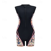 Χαμηλού Κόστους Rash Guards One Pieces-Γυναικεία Προστατευτικά Μαγιό Ολόσωμα κομμάτια Μπόχο Κουμπώσου Πολύ Ελαφρύ (UL) Προστασία UV Ελαστικό Αμάνικο Μαγιό Σέρφινγκ Ψαροντούφεκο Καλοκαίρι