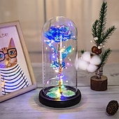 ieftine Lumini decorative-Lampa de noapte LED decorativă cu trandafiri de Ziua Mamei 21.5 * 11.5CM cadou pentru iubită soție și mamă cutie pentru baterii AAA ornament de atmosferă în dormitorul interior