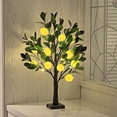 levne Dekorativní světla-60cm/23,9palcové umělé světlo na citroník, 12 citronů, 24 LED korálků, jarní/letní interiérová/venkovní dekorace do ložnice, obývacího pokoje, jídelny, noční světlo na párty