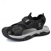 cheap Outdoor Sandals-Men's Navy Blue Sporty Sandals – Lightweight and Durable with Velcro and Adjustable Fit, Perfect for Outdoor Adventures