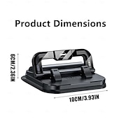 billige Lagringsstativ-2-i-1 360° roterbar biltelefonholder med parkeringsnummerplate - sammenleggbar, justerbar sklisikker base, dashbord-/nakkestøttefeste, kompatibel med de fleste kjøretøy, biltelefonholder, biltilbehør