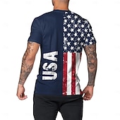abordables Collection Homme-250e anniversaire des États-Unis Patriotique T-shirt Drapeau des États-Unis 250 ans 1776 Nouveauté Drôle Adulte Homme Semi-quincentenaire Jour de l'Indépendance / 4 Juillet 4 Juillet Occasionnel