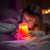 tanie Lampy stołowe-Lampka nocna reagująca na gesty, z regulowanym na wysokość drążkiem, zmieniająca 7 kolorów &amp;Lampa stołowa z 3 trybami RGB i bezdotykowym sterowaniem gestami, bezstopniowo ściemnialna lampka nocna do