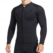 cheap Wetsuits &amp; Diving Suits-Men's 3mm Neoprene Wetsuit Shirt Dive Top Rash Guard Stretchy Long Sleeve Surfing Snorkeling Scuba Solid Color Winter