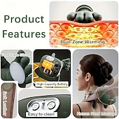 economico Articoli per la casa-Massaggiatore per tessuti profondi ricaricabile tramite USB con 8 artigli, dispositivo portatile per le dita adatto a collo, schiena, spalle e gambe, regalo perfetto sia per uomini che per donne,