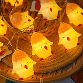 tanie Łańcuchy świetlne baterii-Wielkanocne lampki choinkowe zasilane bateryjnie, dekoracje LED, wiosenne lampki choinkowe do domu, do wewnątrz i na zewnątrz, do koszyka wielkanocnego, na imprezę, do sypialni, na sezon