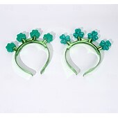 economico Luci decorative-fascia per capelli con luci per il giorno di San Patrizio, cappelli con trifoglio, decorazioni per il giorno di San Patrizio