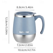 abordables Verres et tasses-Tasse à café isotherme en acier inoxydable, mug à double paroi avec couvercle pour boissons chaudes &amp;Gobelet isotherme de 500 ml (16,91 oz), idéal pour la maison, les activités de plein air, le