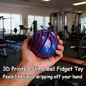 cheap Down to $30-3D Printed Fidget Ball Toy, Slime Dynamic Gear Sphere Stress Relief Desk Toy for Adults and Kids, Expanded Sensory Breathing Ball, Cool 3D Printed Fidget Gift