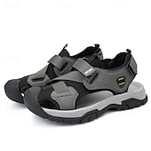 cheap Outdoor Sandals-Men's Navy Blue Sporty Sandals – Lightweight and Durable with Velcro and Adjustable Fit, Perfect for Outdoor Adventures