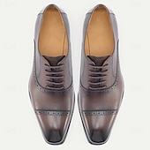 economico Scarpe Eleganti Classiche-Per uomo Classico Casual Matrimonio Pelle Pelle Pieno Fiore Italiana Antiscivolo Allacciatura Nero Giallo Rosso Primavera Tutte le stagioni