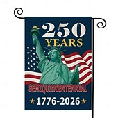 cheap America 250-US 250th Anniversary America 250 Years Home Garden Flag Patriotic Banner Statue of Liberty Design Semiquincentennial 1776-2026 celebration 4th of July Independence Day
