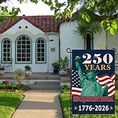 cheap America 250-US 250th Anniversary America 250 Years Home Garden Flag Patriotic Banner Statue of Liberty Design Semiquincentennial 1776-2026 celebration 4th of July Independence Day