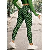  San Patricio Mujer mallas de pilates Pantalones de fitness Leggings de gimnasio Bolsillos Impuesto de timbre Bolsillos laterales Pilates Gimnasio Entrenamiento de gimnasio Pantalones Mallas Leggings