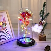 ieftine Lumini decorative-Lampa de noapte LED decorativă cu trandafiri de Ziua Mamei 21.5 * 11.5CM cadou pentru iubită soție și mamă cutie pentru baterii AAA ornament de atmosferă în dormitorul interior